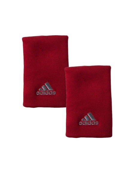 Par Munequeras Adidas Rojo Gris | Ofertas de pádel